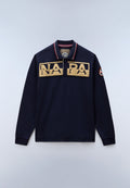 Archive Jersey Long-Sleeve Polo Shirt Dark Blue - 1