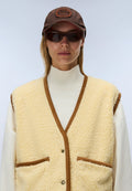 Bloom Vest Fleece Beige - 2