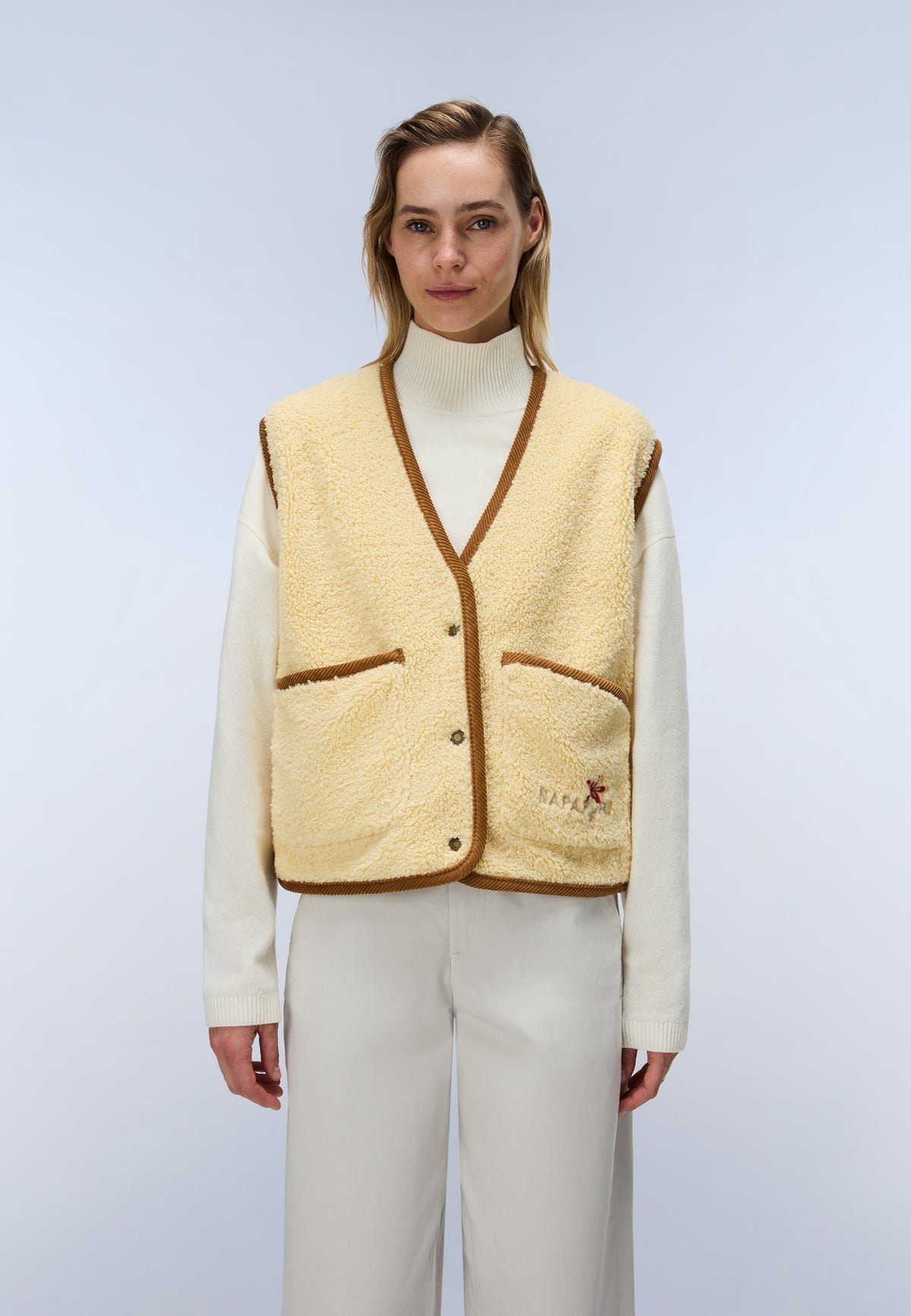 Bloom Vest Fleece Beige - 4