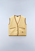 Bloom Vest Fleece Beige - 1