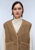 Bloom Vest Fleece Beige Petrified Oak - 2