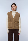 Bloom Vest Fleece Beige Petrified Oak - 4