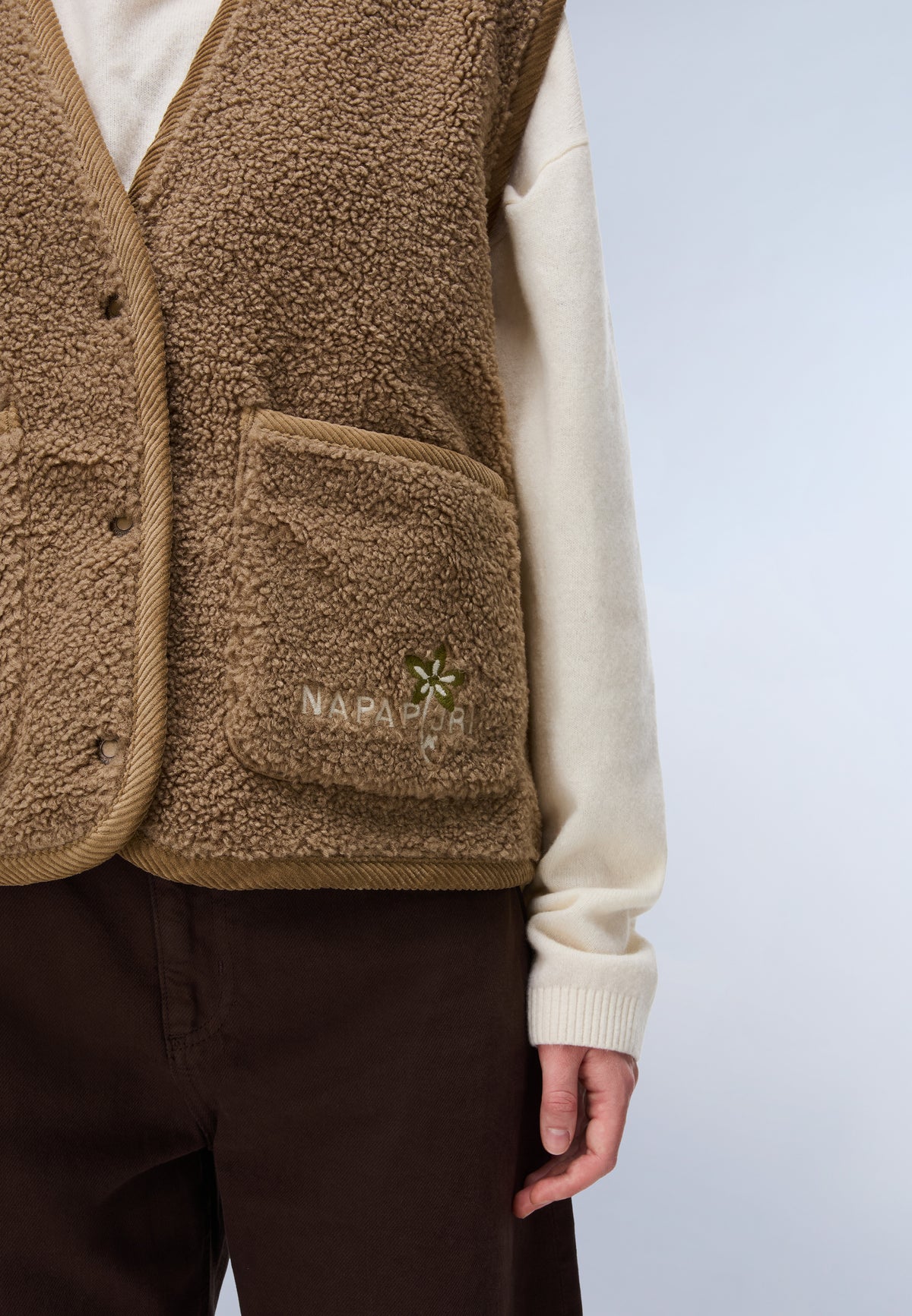 Bloom Vest Fleece Beige Petrified Oak - 6
