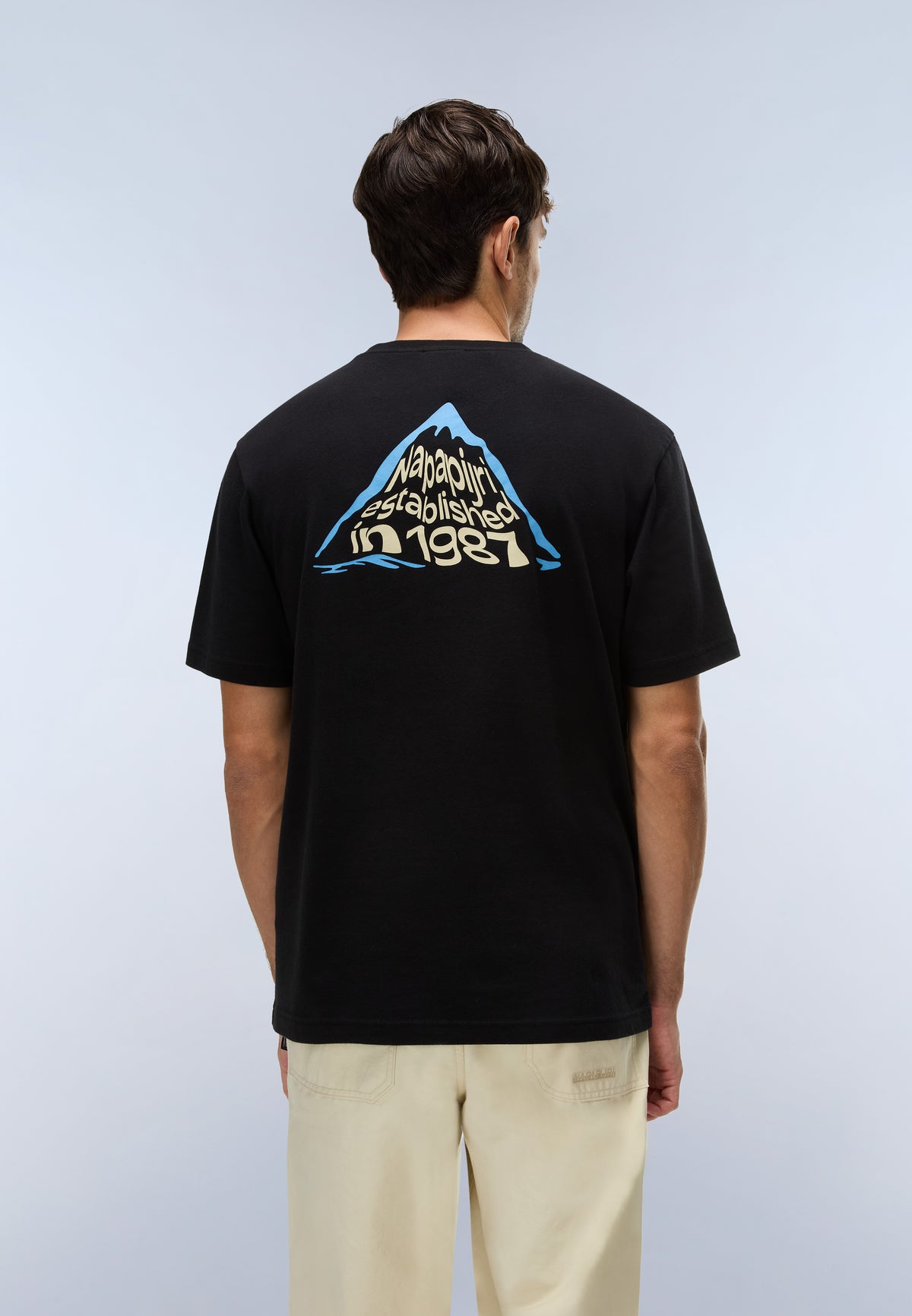 Napapijri Camiseta de Manga Corta Tee Negro Hombre - 5