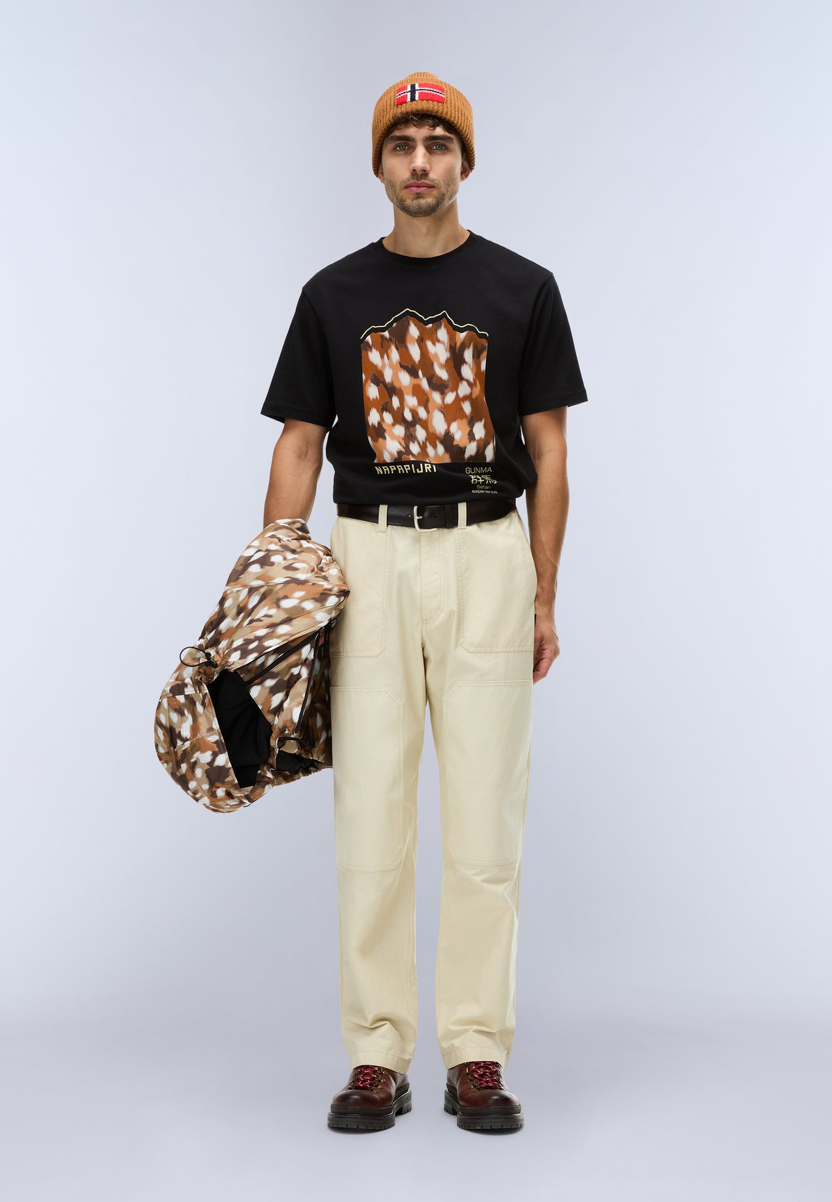 Napapijri Kurzarm-T-Shirt Tee Schwarz FVB Herren - 3