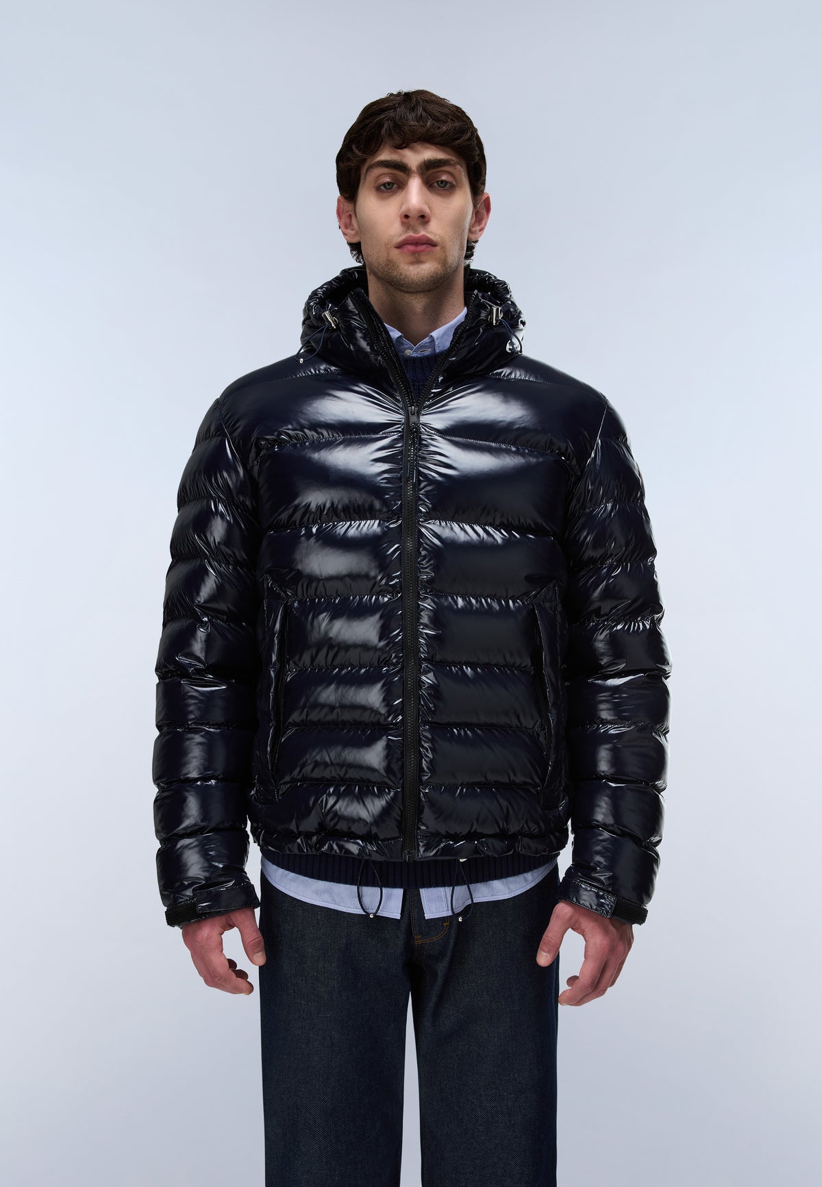 Terez Shiny Puffer Jacket Dark Blue - 4
