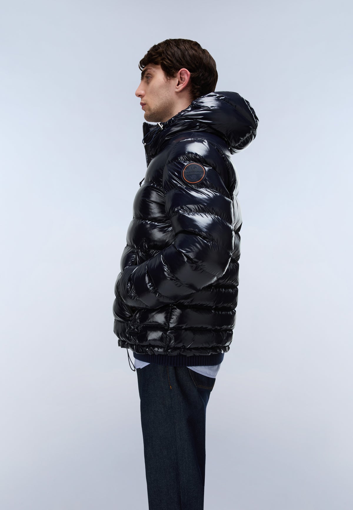 Terez Shiny Puffer Jacket Dark Blue - 5