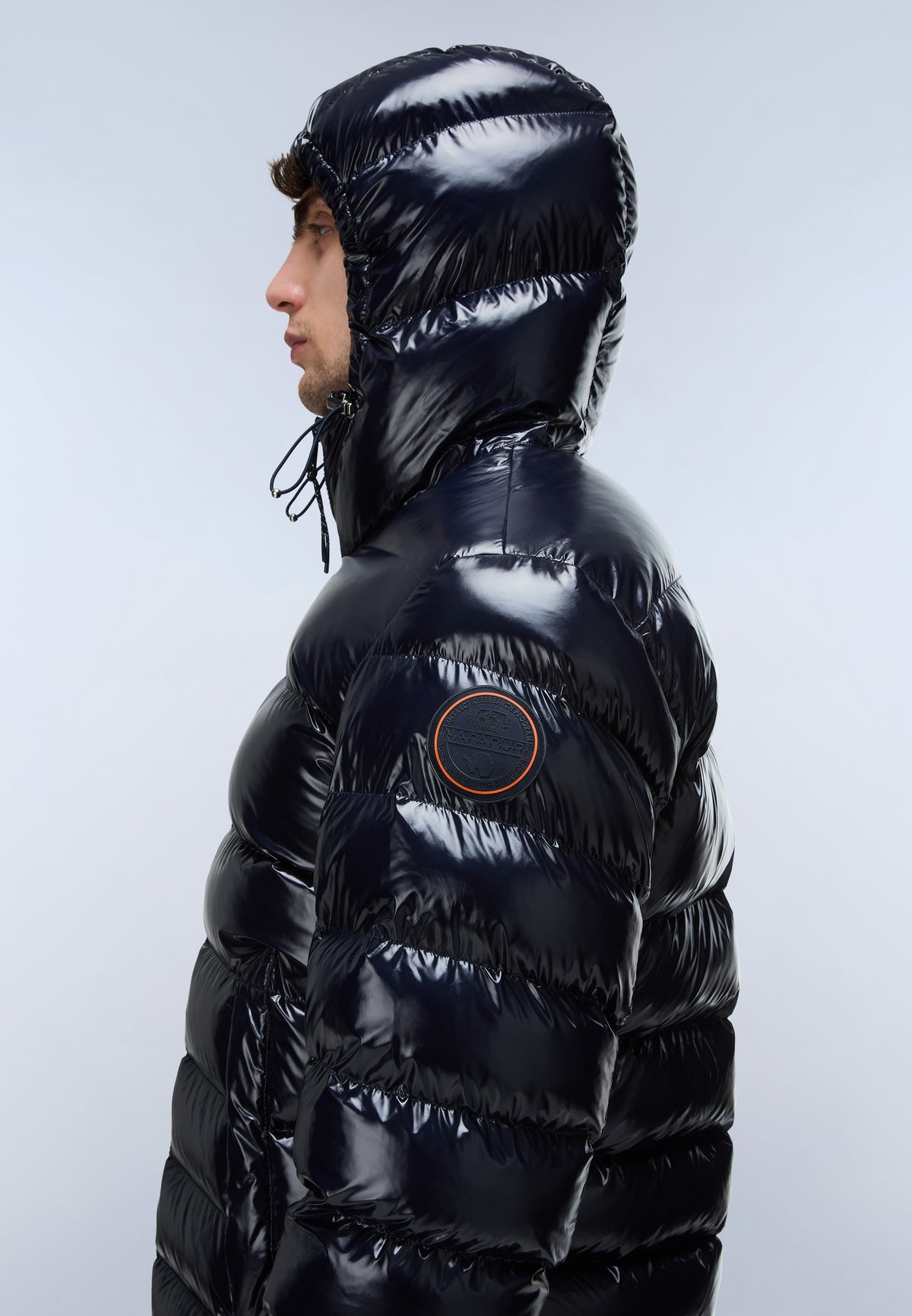 Terez Shiny Puffer Jacket Dark Blue - 7