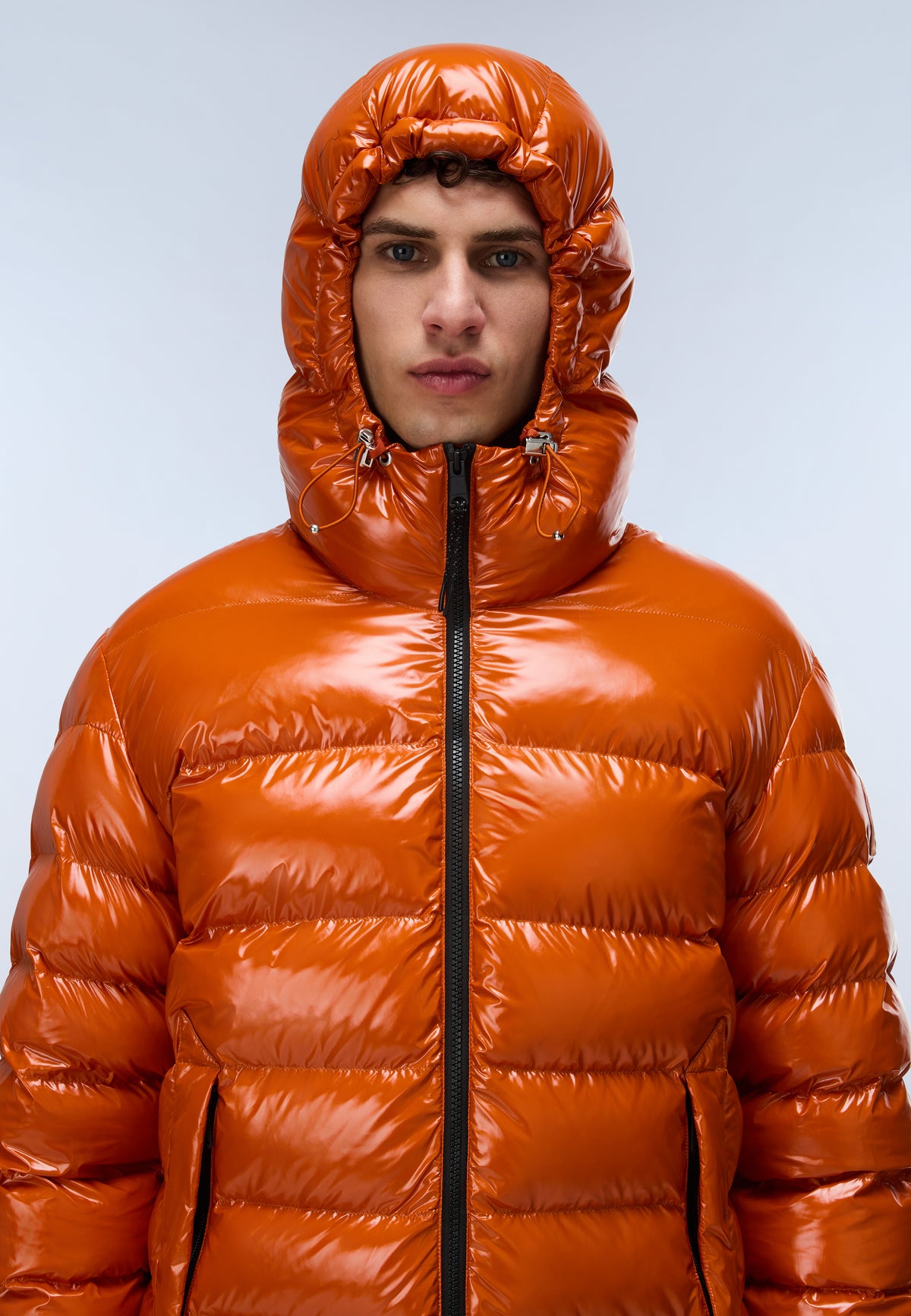 Terez Shiny Puffer Jacket Orange Gold - 2