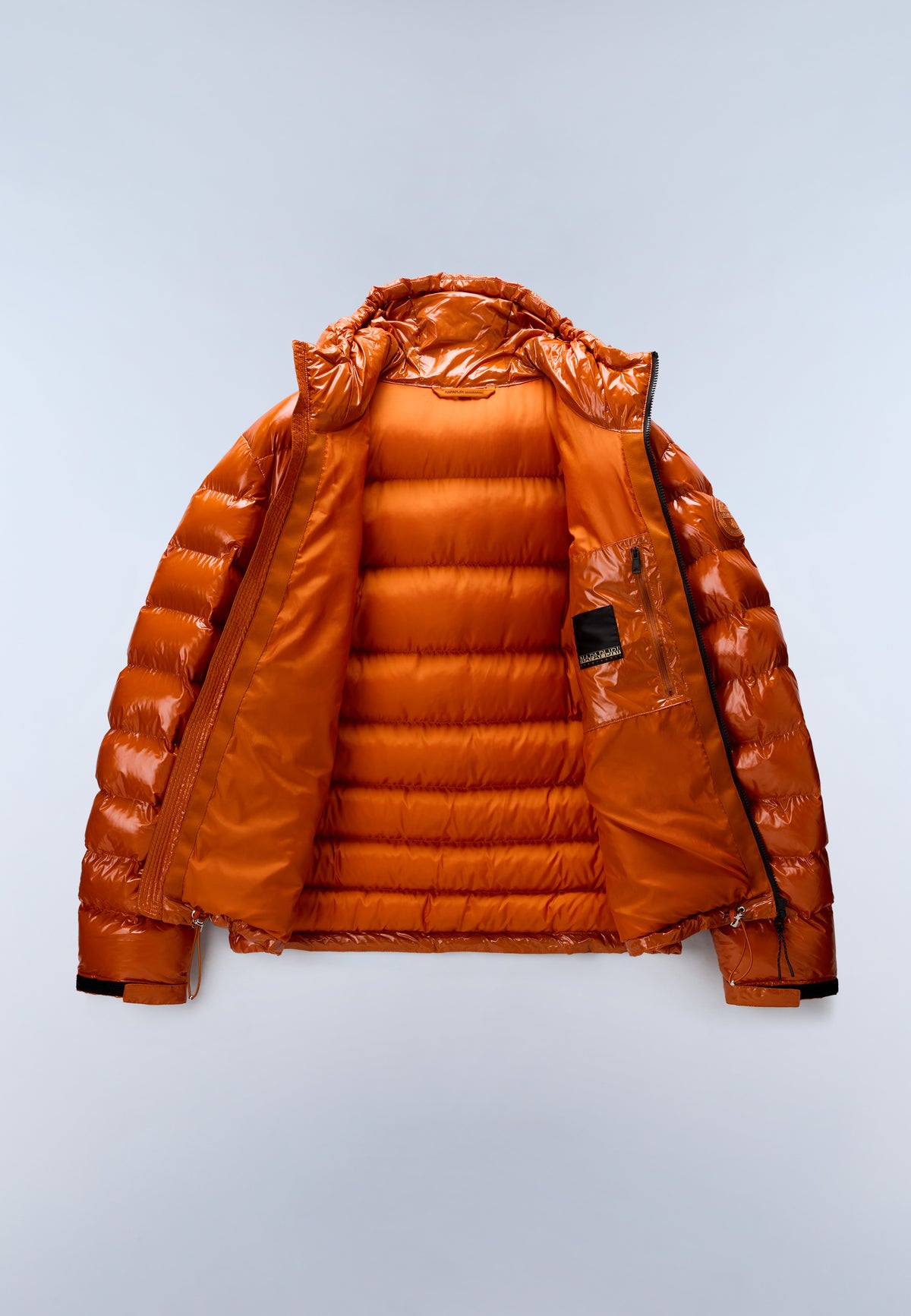 Terez Shiny Puffer Jacket Orange Gold - 9