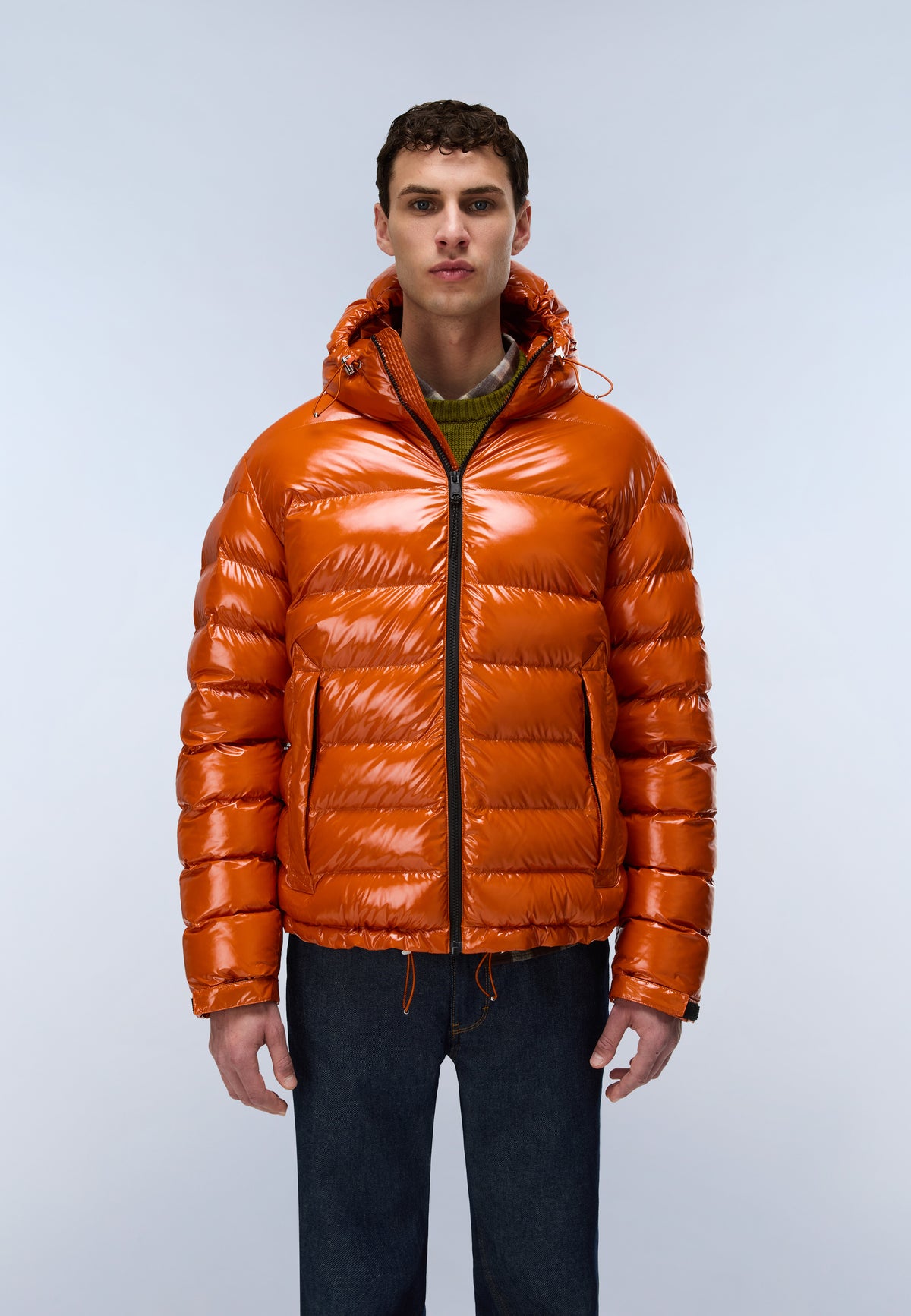 Terez Shiny Puffer Jacket Orange Gold - 4