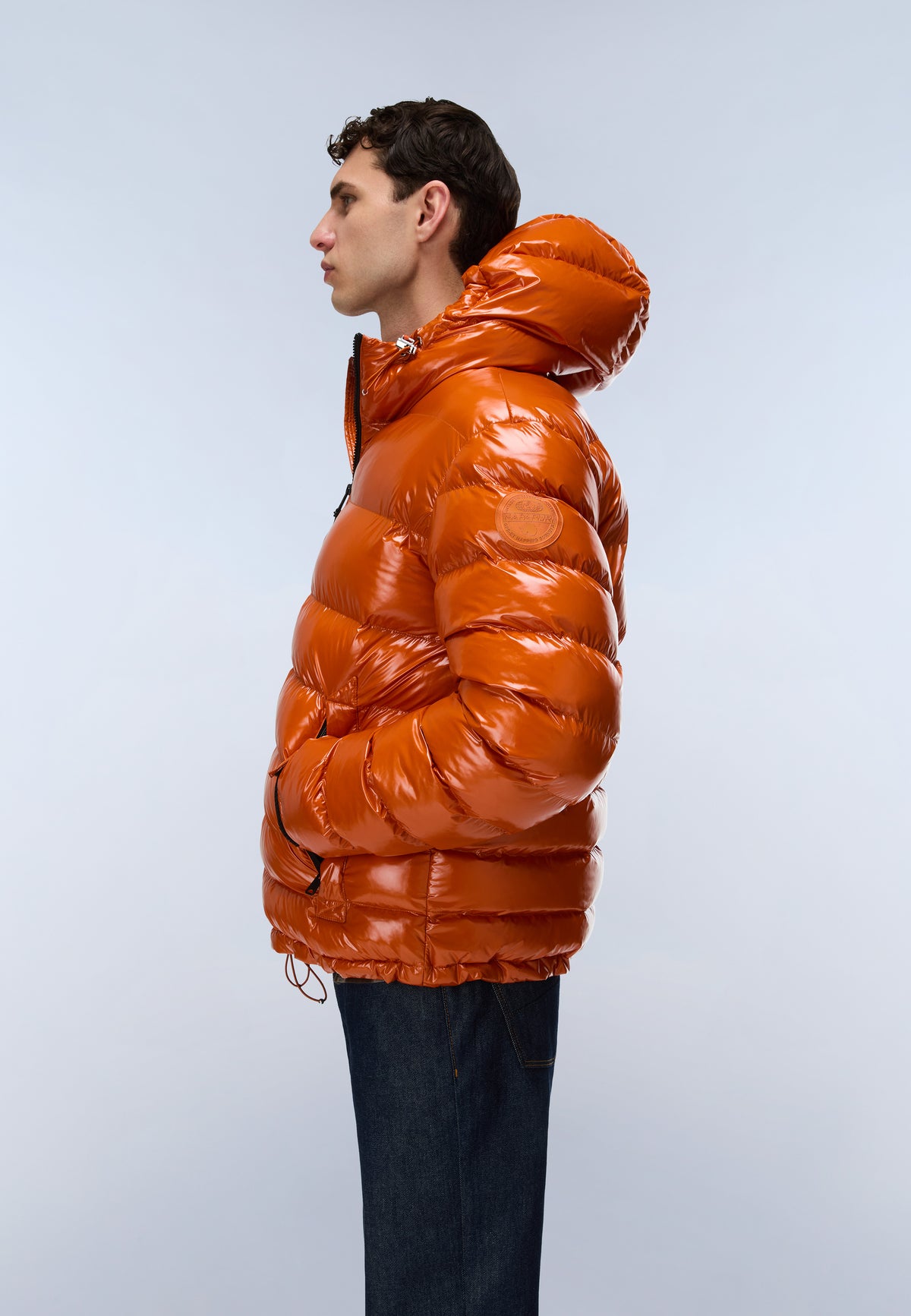Terez Shiny Puffer Jacket Orange Gold - 5
