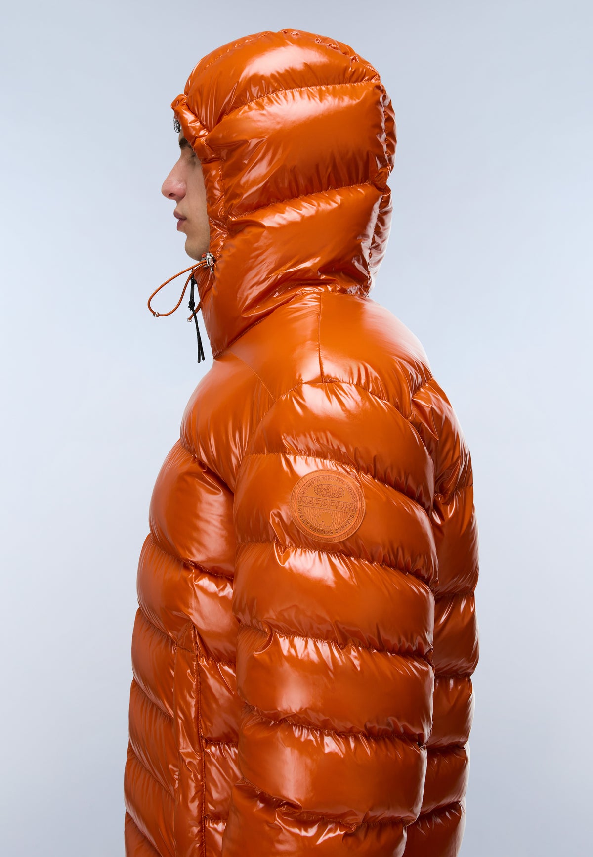 Terez Shiny Puffer Jacket Orange Gold - 7