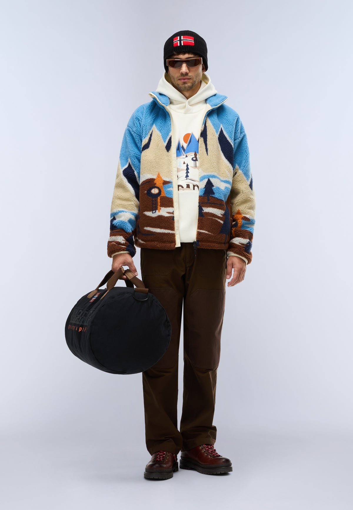 Napapijri Kapuzenpullover Sweat Weiss Whisper Herren - 3