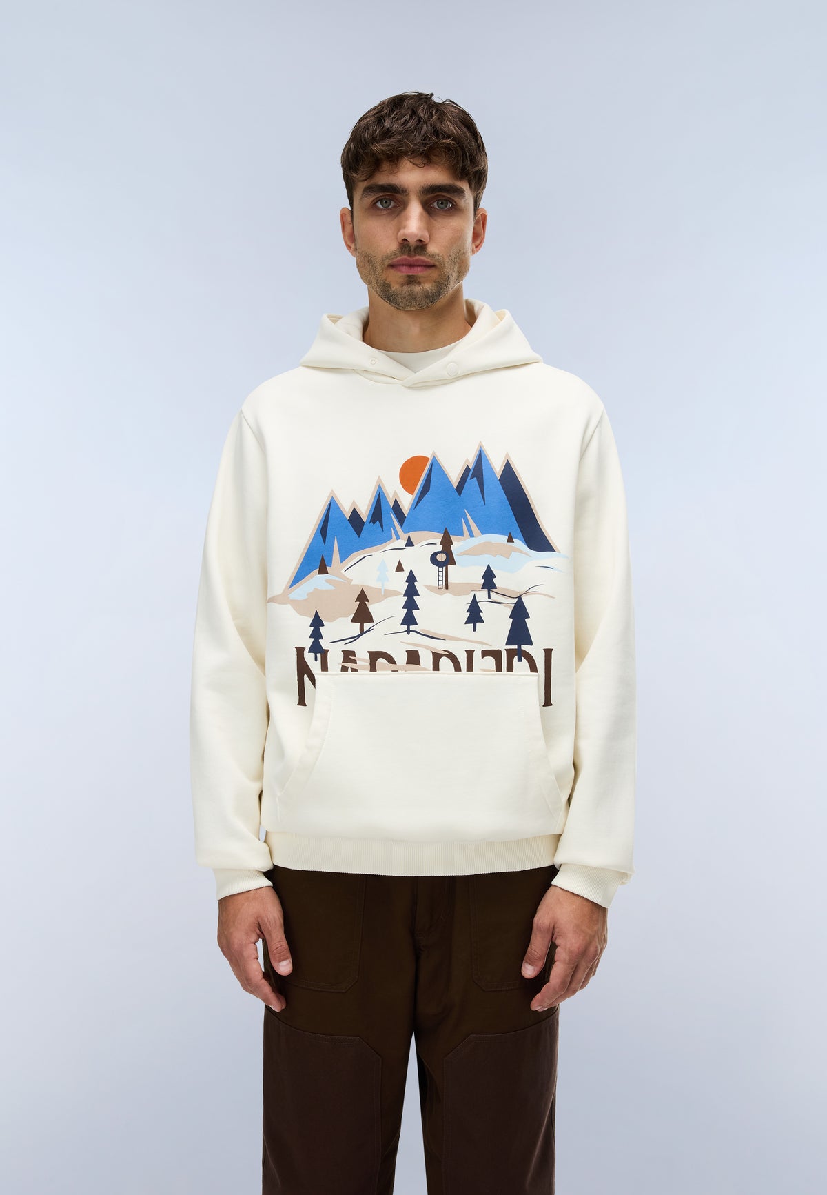 Napapijri Kapuzenpullover Sweat Weiss Whisper Herren - 4