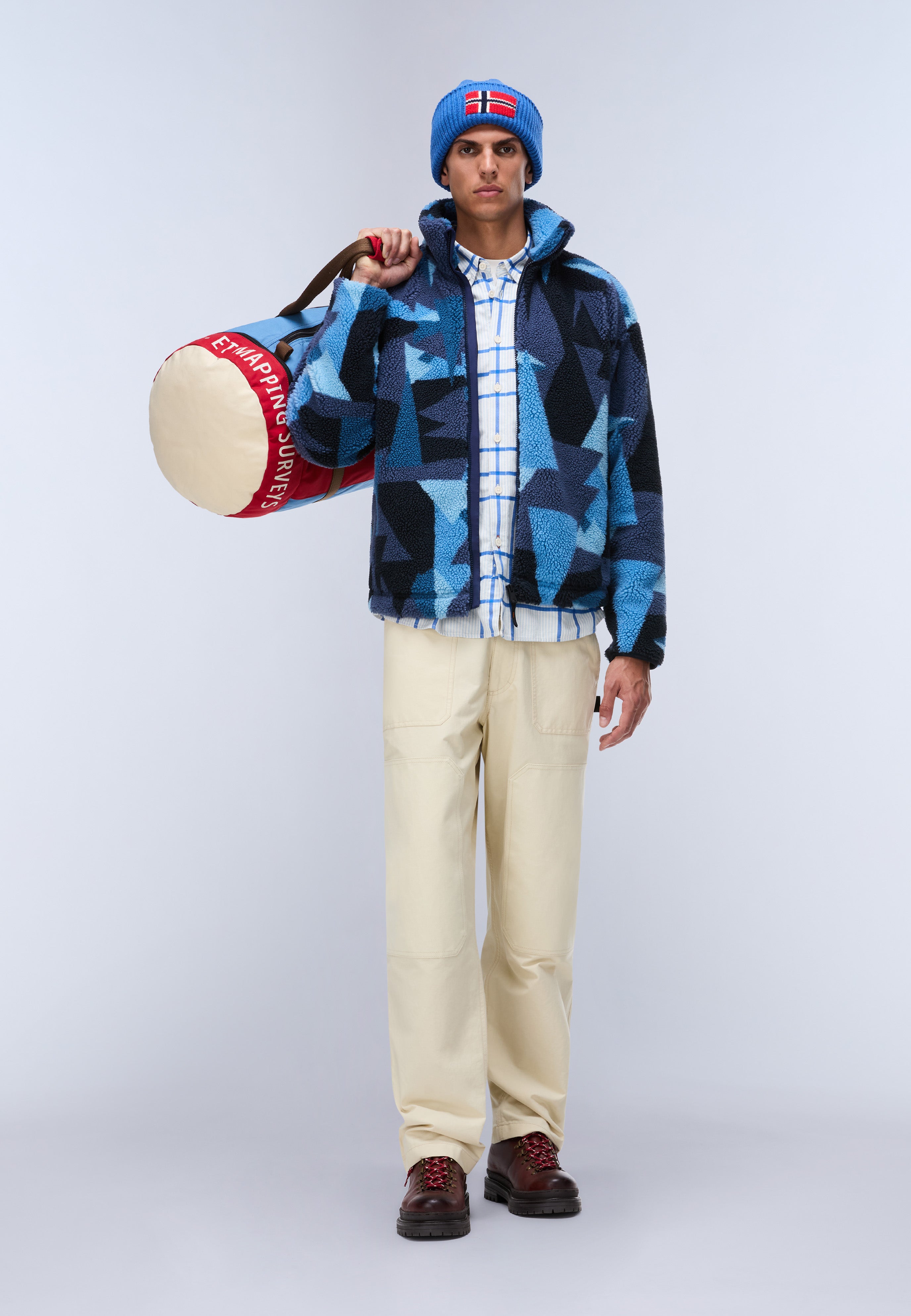 Napapijri Full-Zip Fleece Men Blue