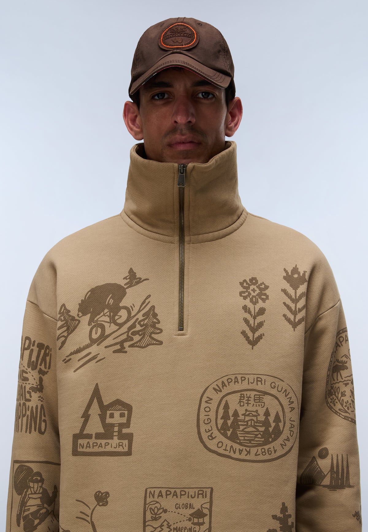 Felpa con Mezza Zip Tenri  - 2