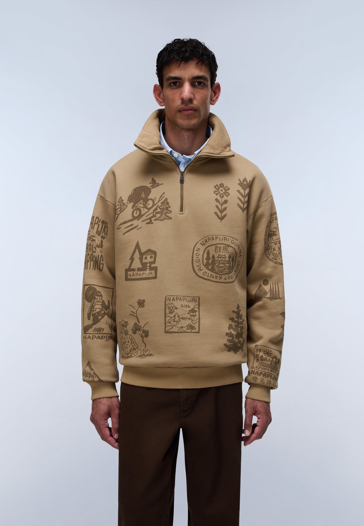 Felpa con Mezza Zip Tenri  - 4