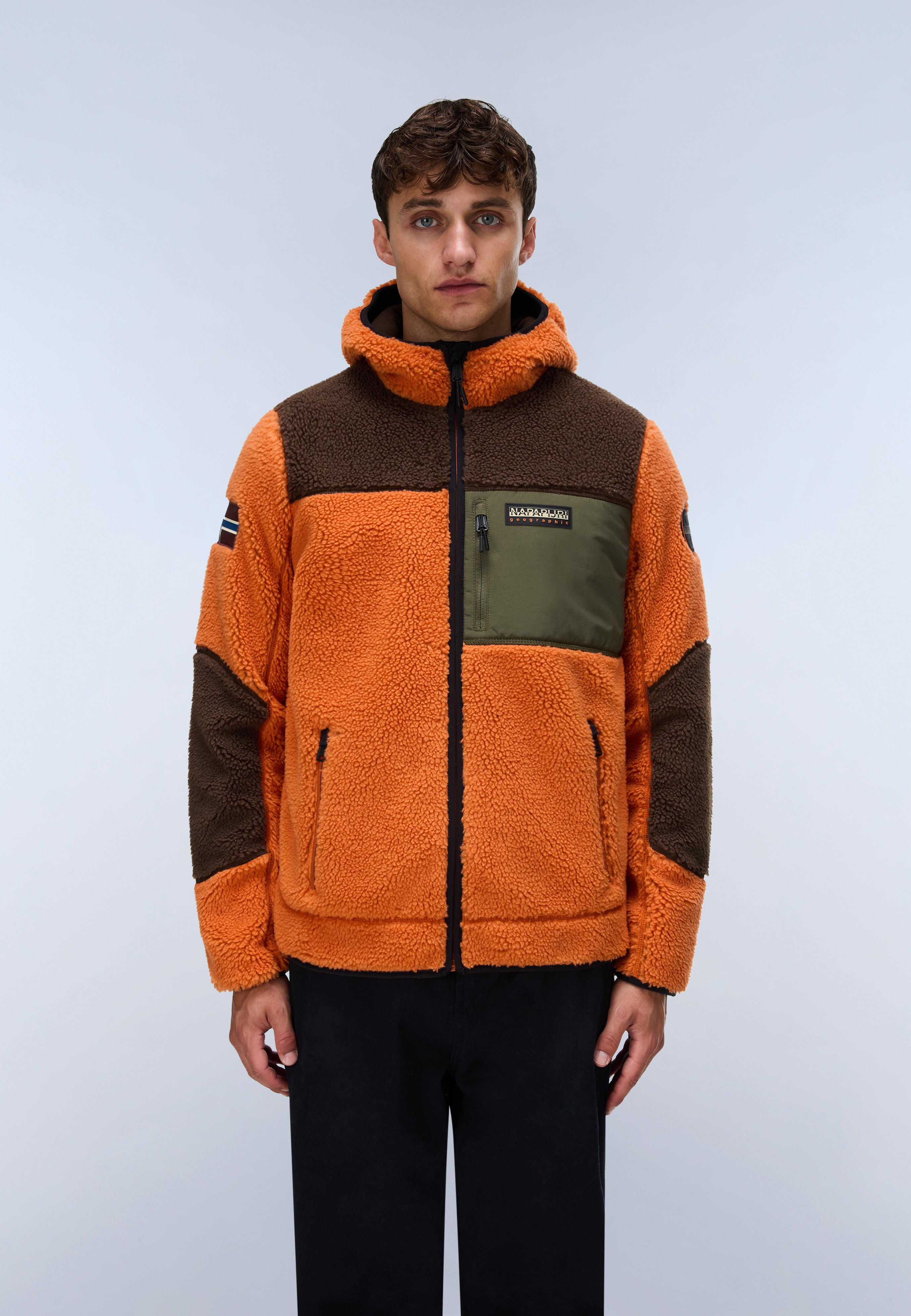 Napapijri Yupik Full-Zip Fleece Hoodie Men Multicolour M5E