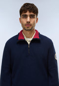 Napapijri Archive Knit Half-Zip Jumper Dark Blue Men - 2