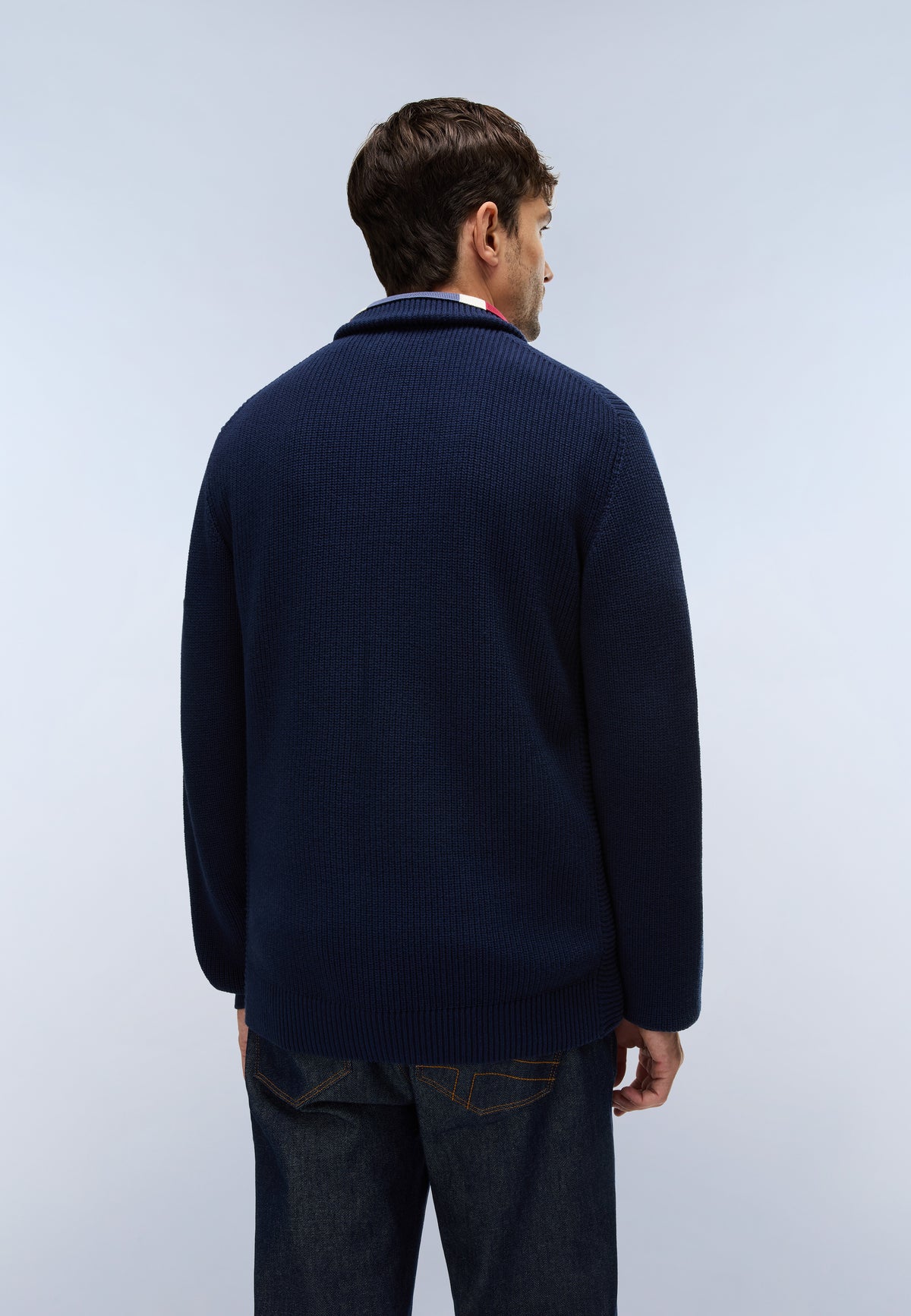 Napapijri Archive Knit Half-Zip Jumper Dark Blue Men - 5