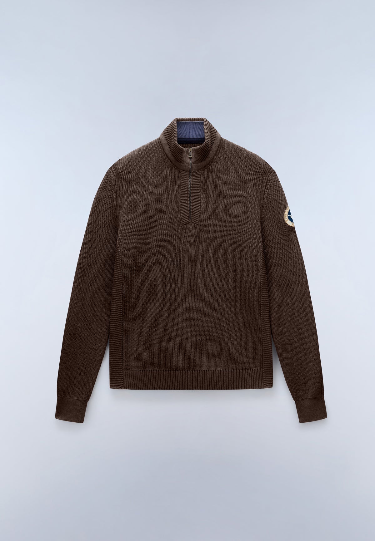 Napapijri Archive Knit Half-Zip Jumper Dark Brown Men - 1