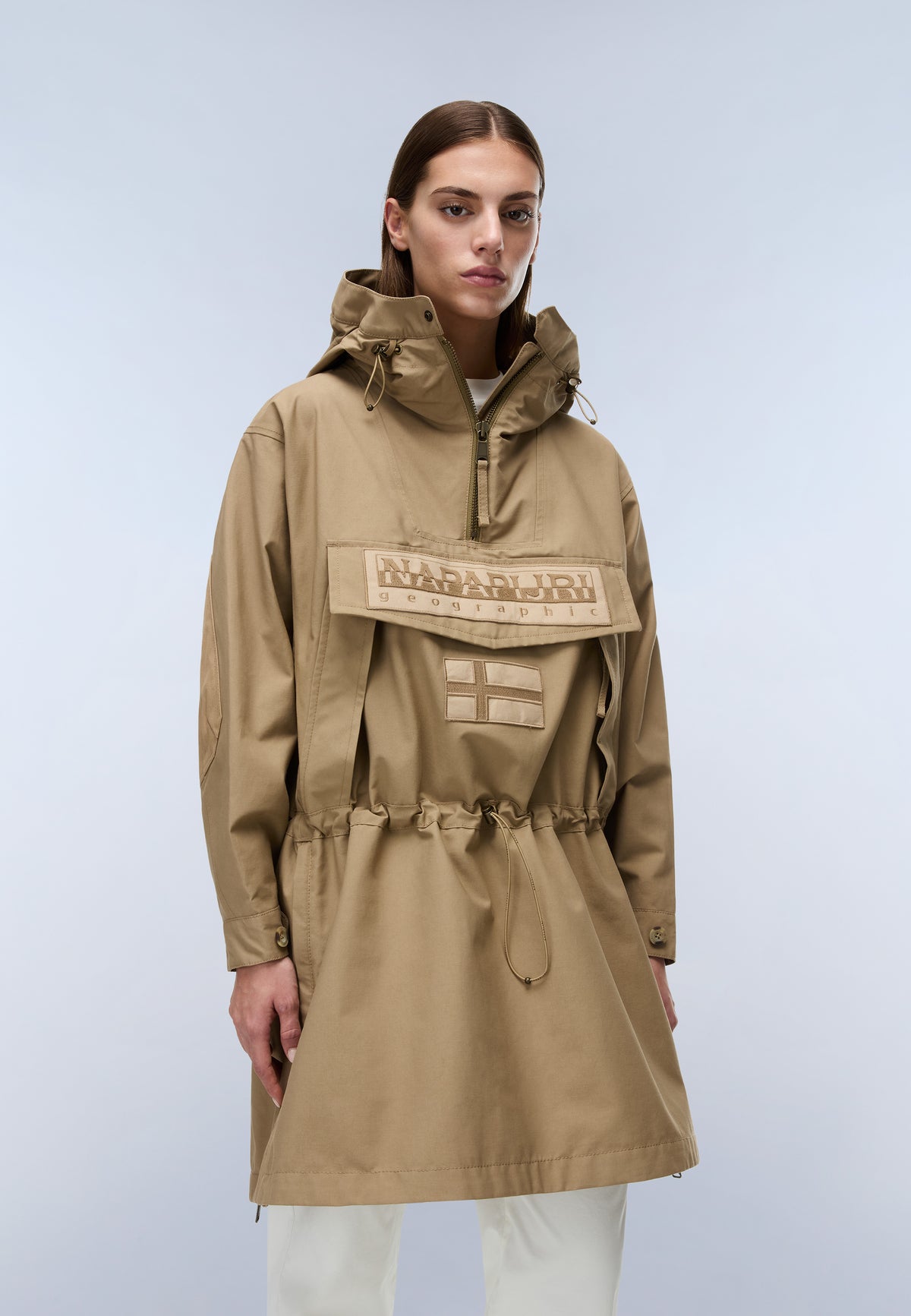 Napapijri Skidoo Cotton Anorak Jacket Beige Petrified Oak Men - 6