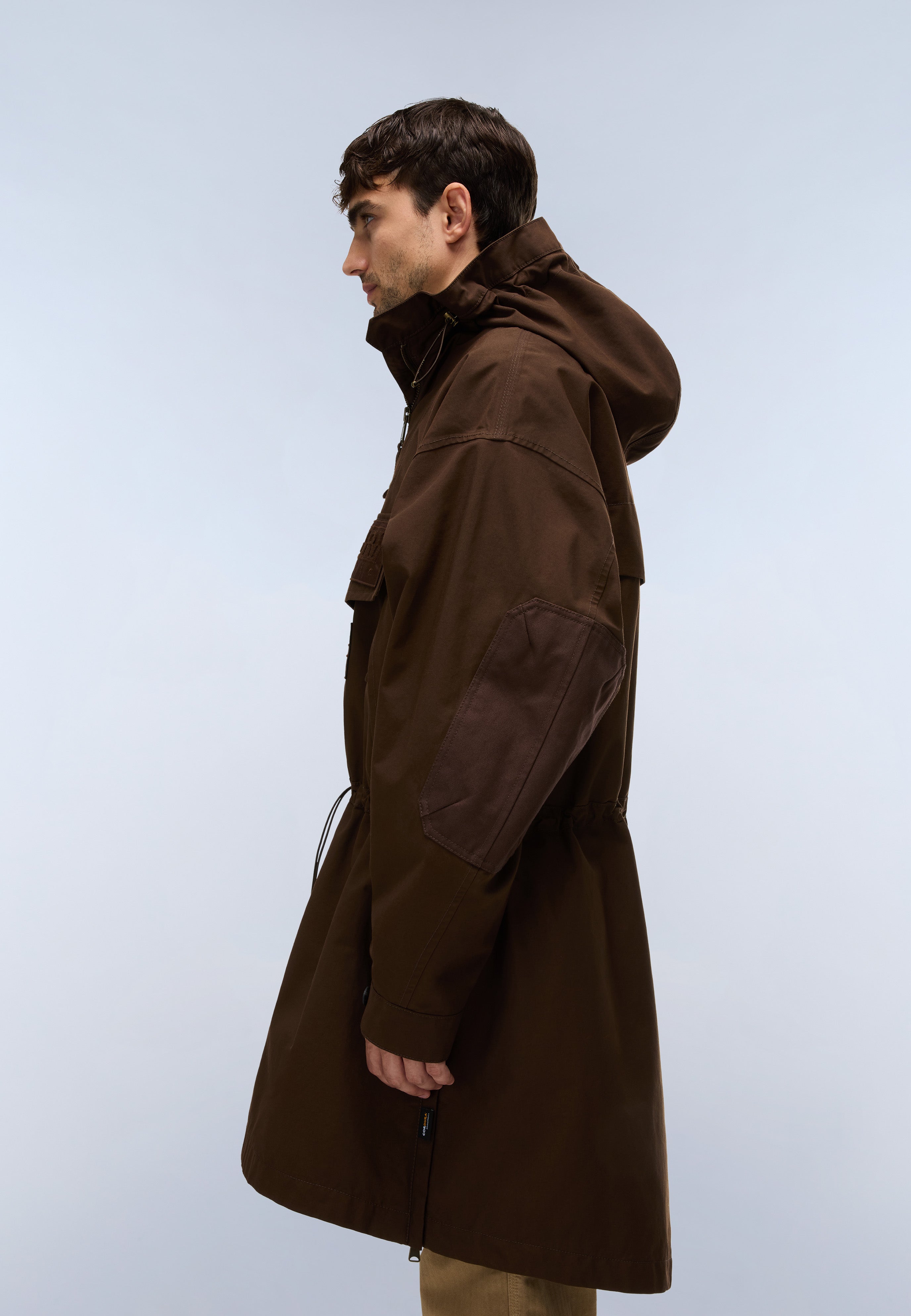 NAPAPIJRI ブラウン モッズコート Napapijri Skidoo Cotton Anorak Jacket Men Dark Brown