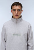 Box Logo Half-Zip Sweatshirt Light Grey - 2