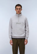 Box Logo Half-Zip Sweatshirt Light Grey - 3