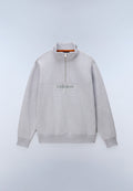 Box Logo Half-Zip Sweatshirt Light Grey - 1