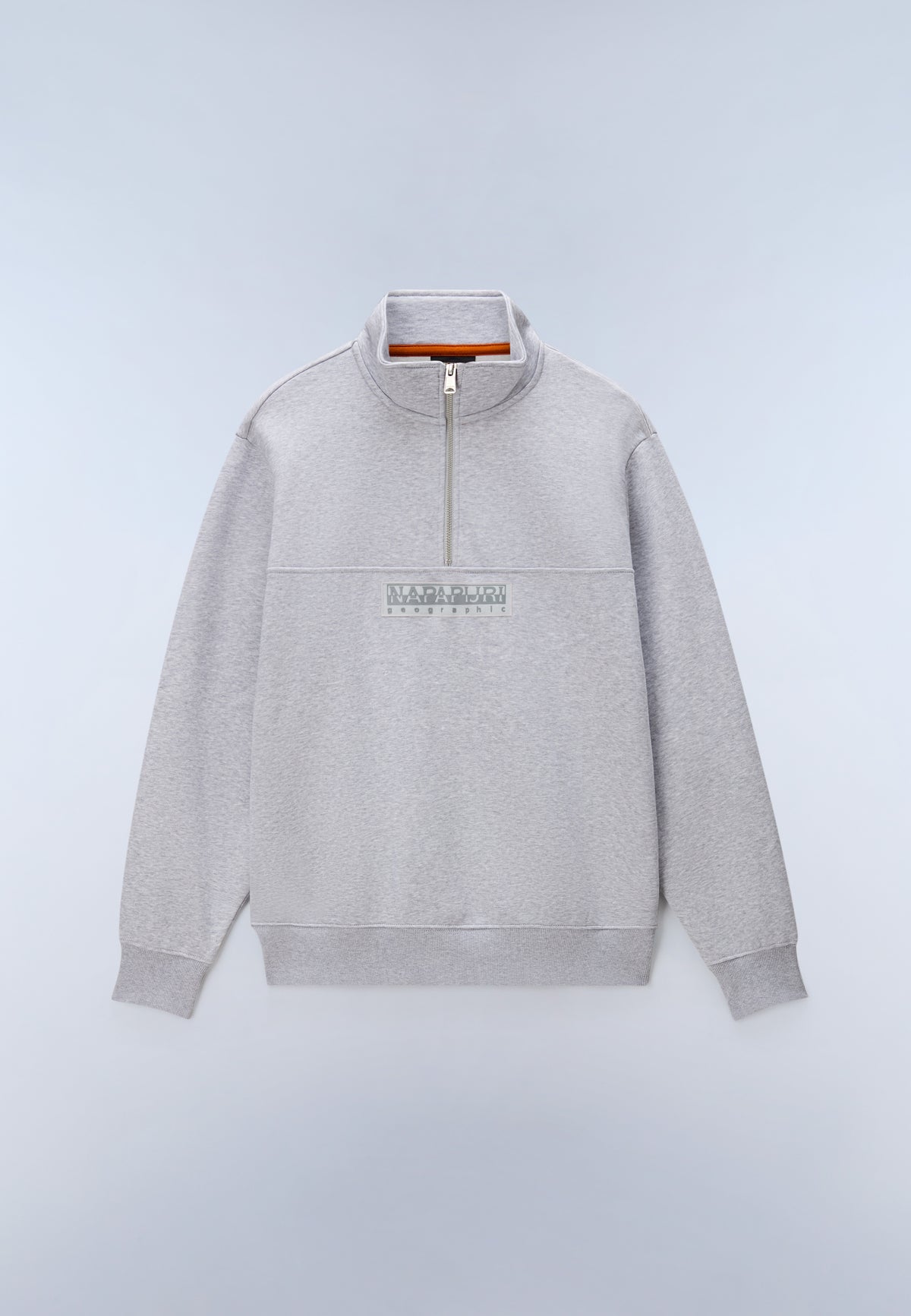 Box Logo Half-Zip Sweatshirt Light Grey - 1