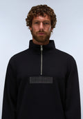 Box Logo Half-Zip Sweatshirt Black - 2