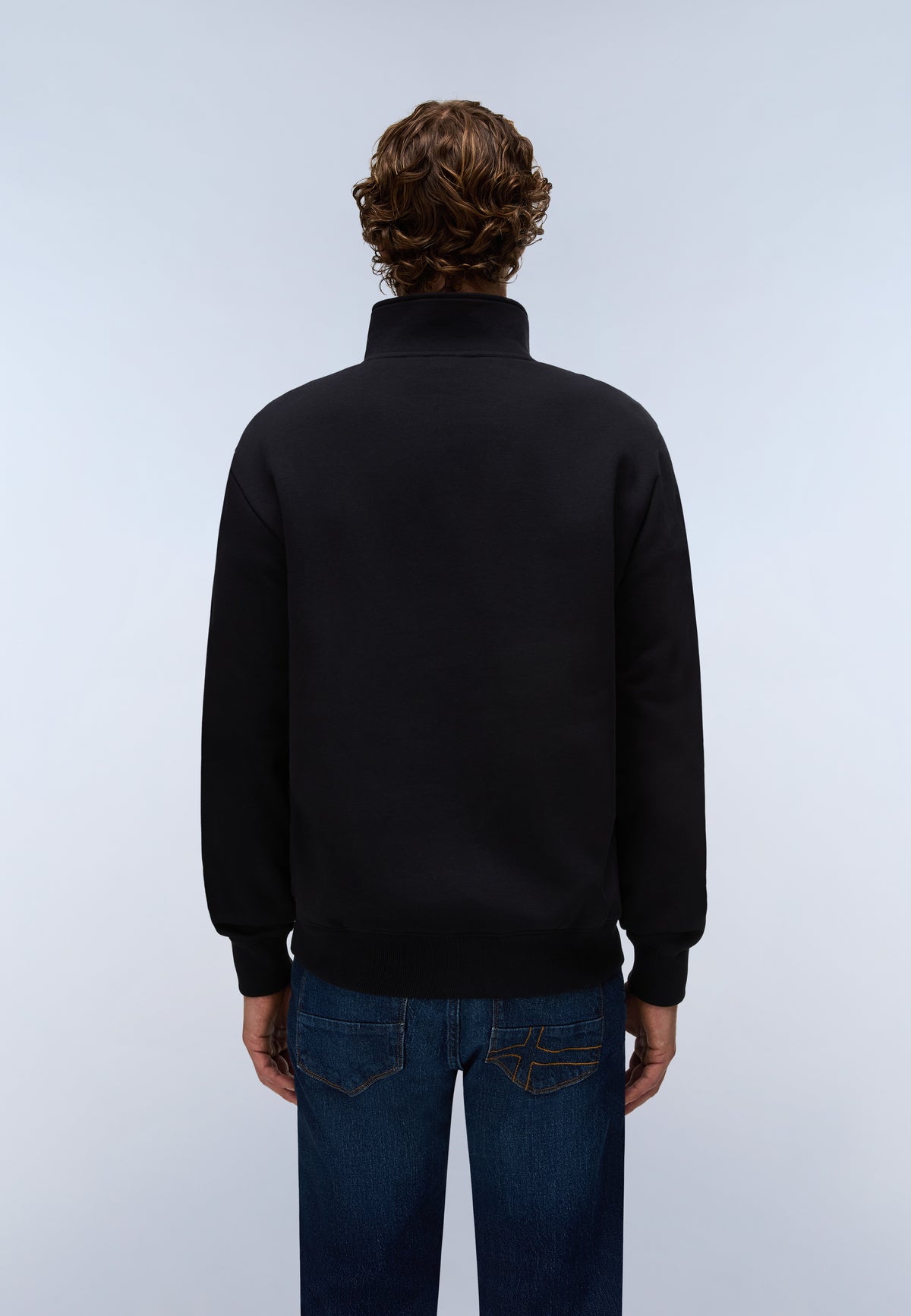 Box Logo Half-Zip Sweatshirt Black - 4