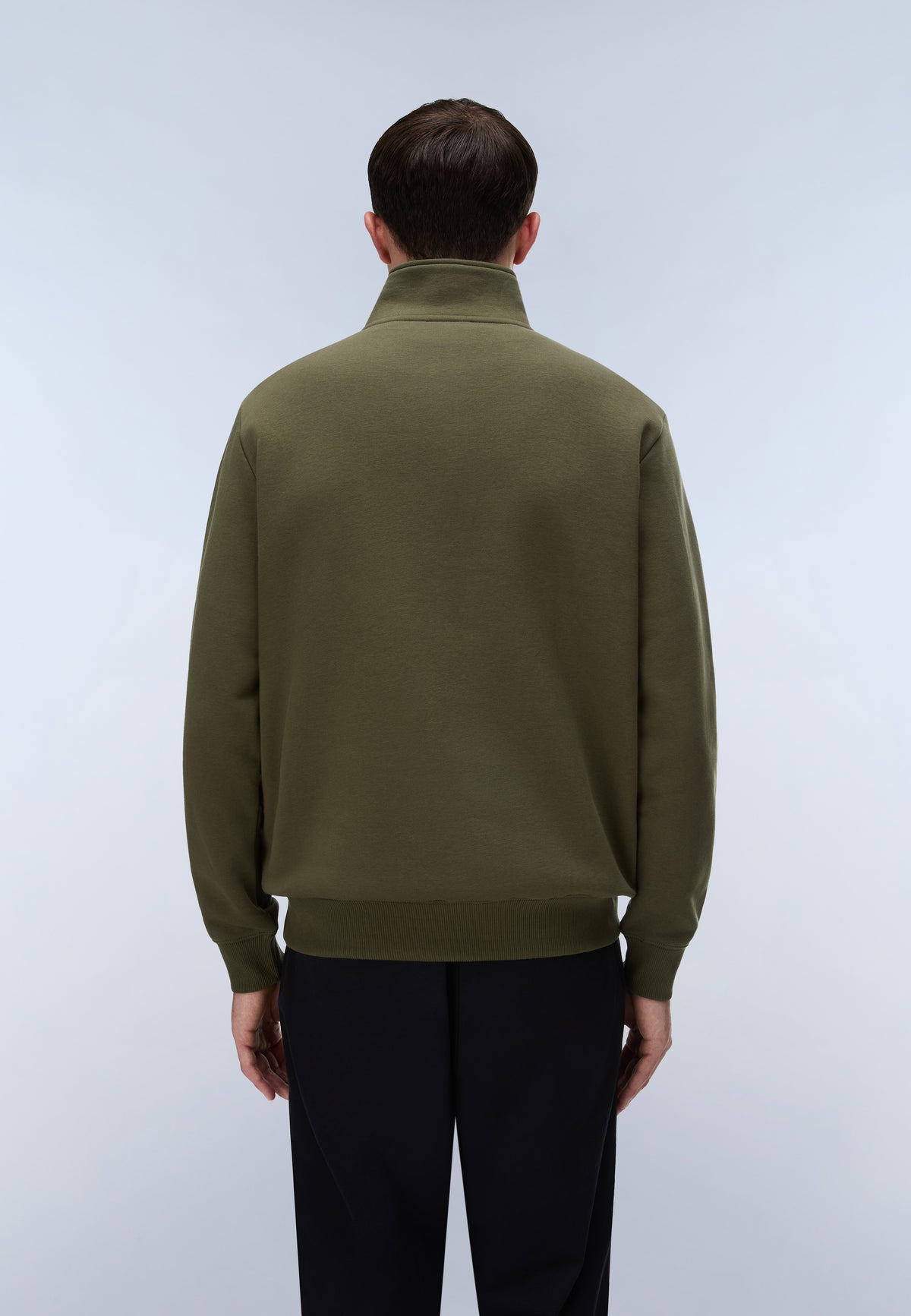 Box Logo Half-Zip Sweatshirt Green Olive Night - 4