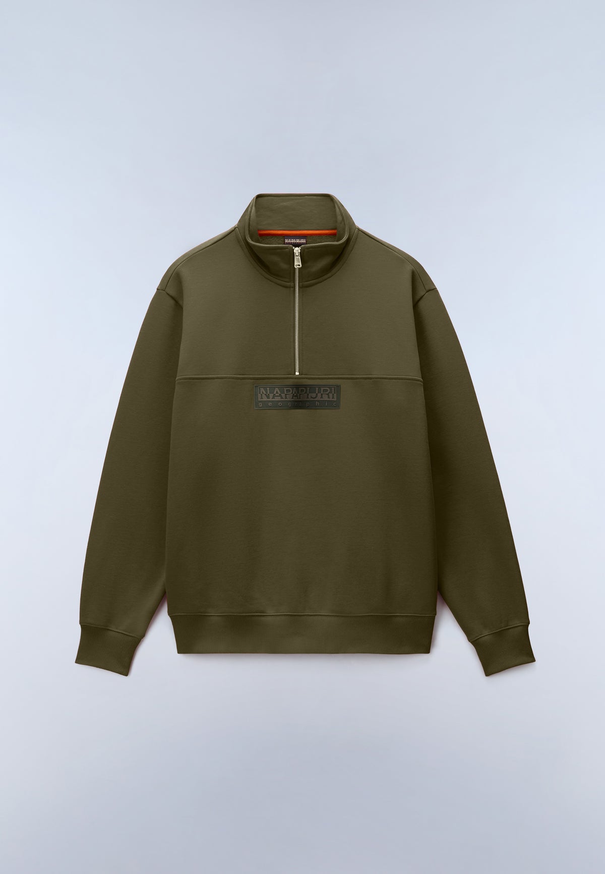 Box Logo Half-Zip Sweatshirt Green Olive Night - 1