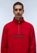 Box Logo Half-Zip Sweatshirt Red - 2