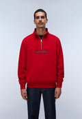 Box Logo Half-Zip Sweatshirt Red - 3