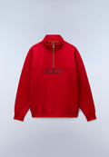 Box Logo Half-Zip Sweatshirt Red - 1