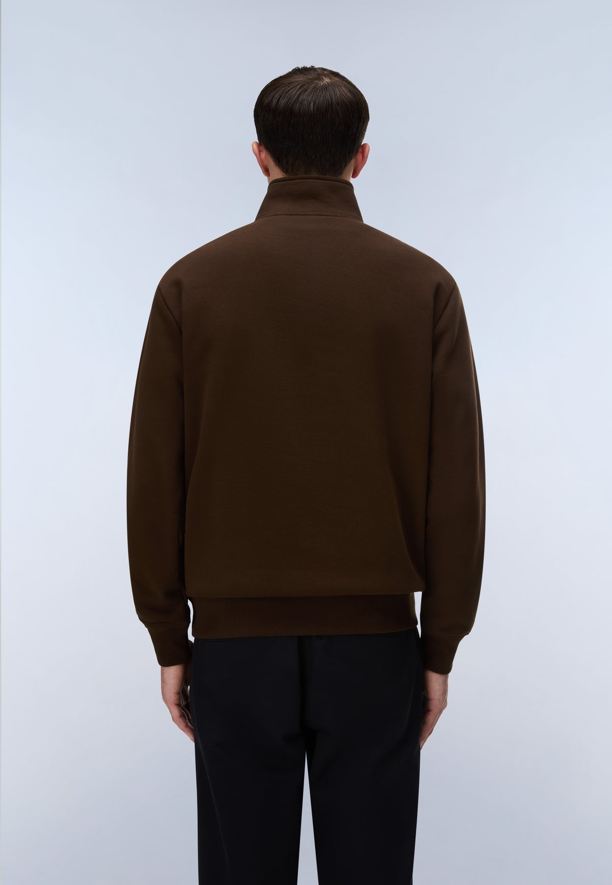 Box Logo Half-Zip Sweatshirt Dark Brown - 4