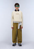 New Box Logo Sweatshirt Beige N5E - 2