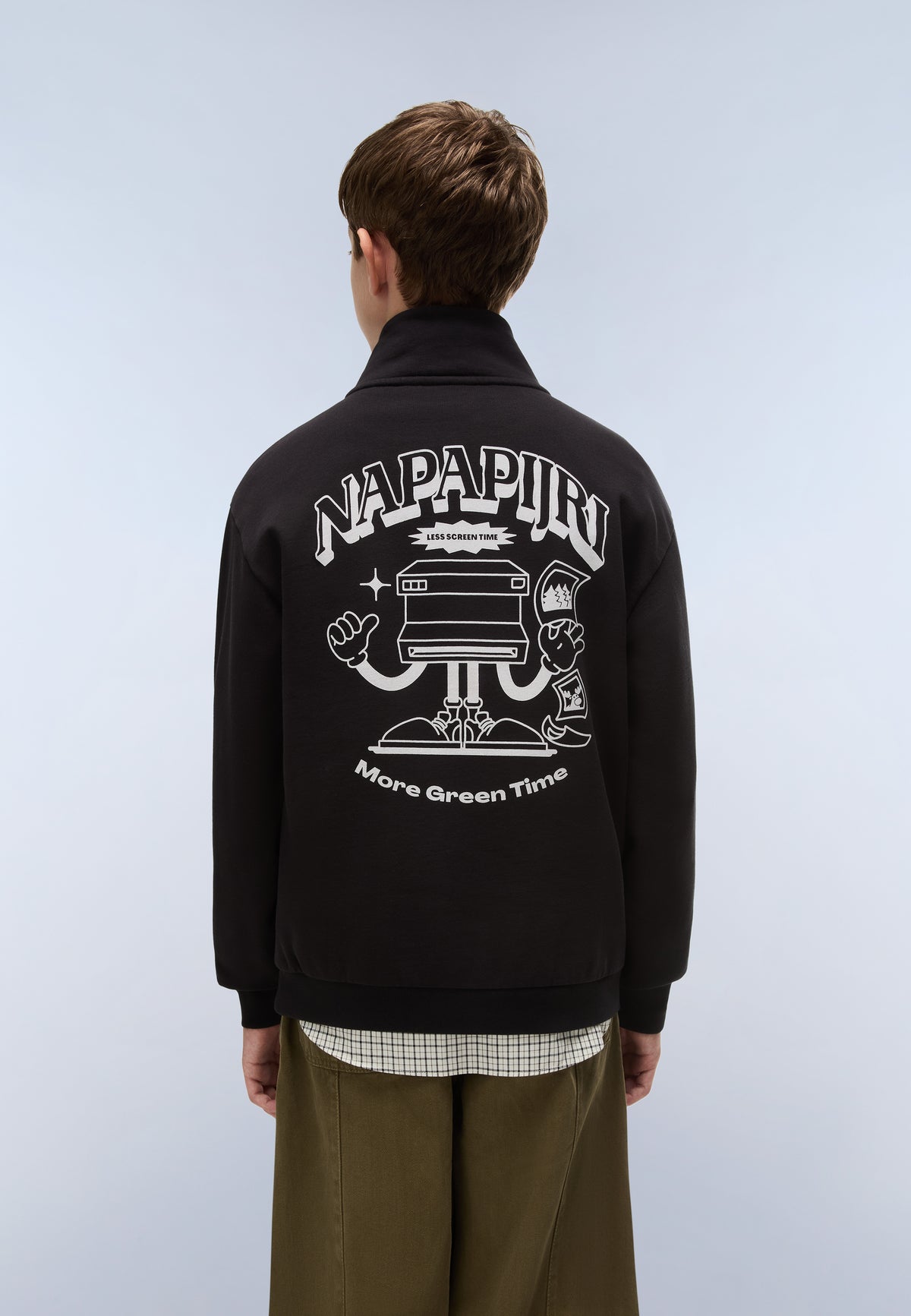 Sweatshirt mit Kurzem Reißverschluss Tipi  - 4