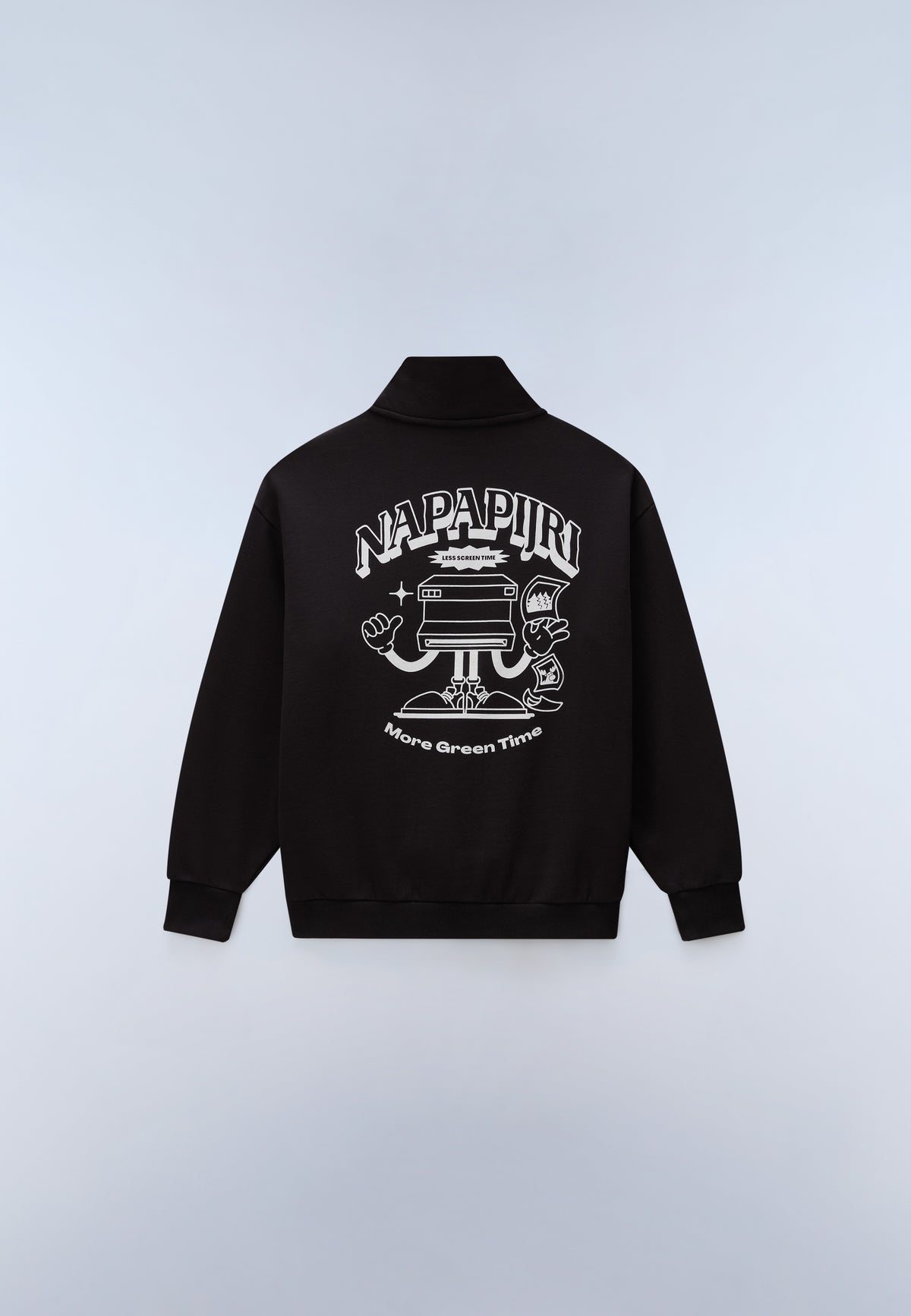 Felpa con Mezza Zip Tipi  - 1