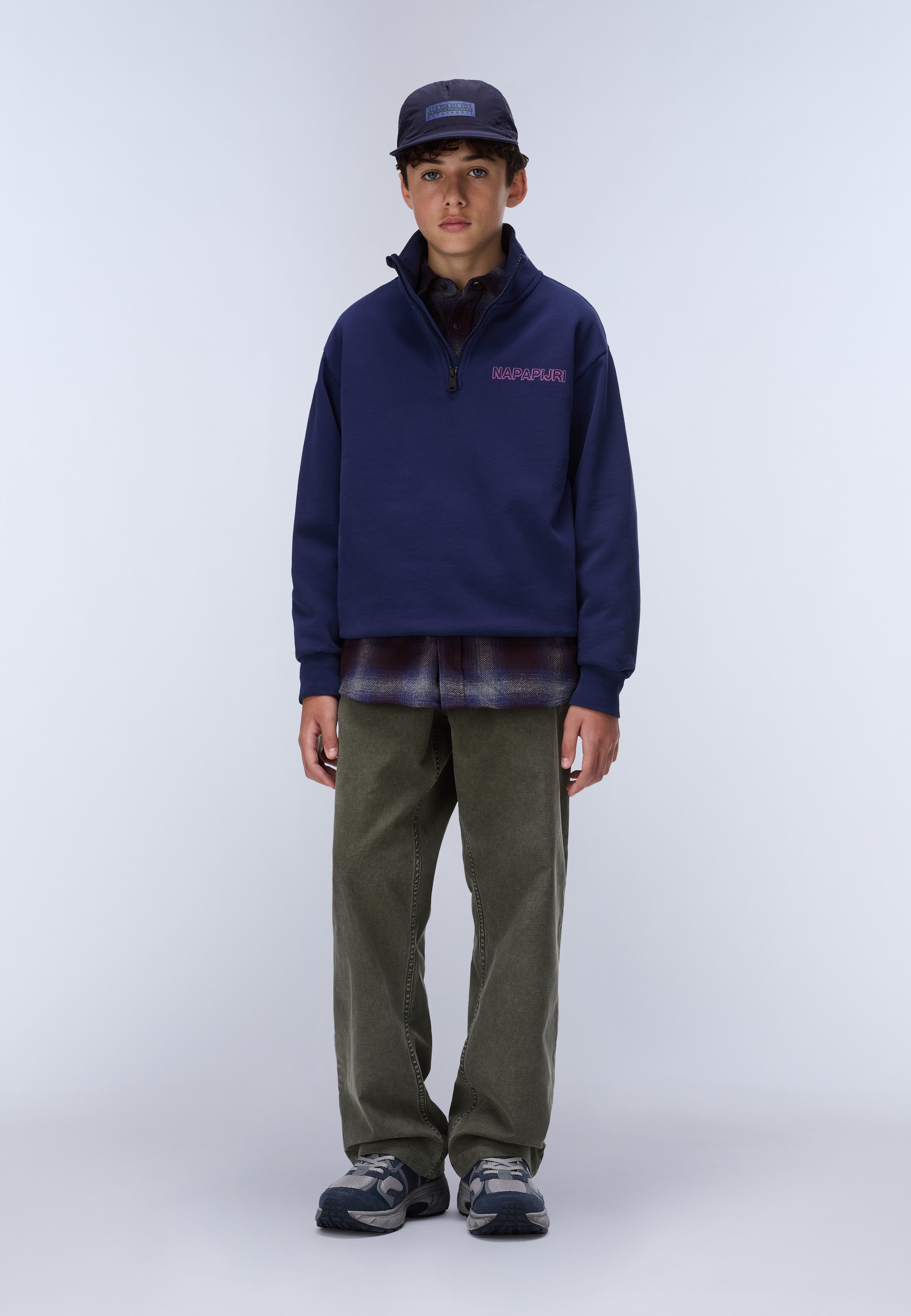 Napapijri Tipi Half-Zip Sweatshirt Kids Blue Academy