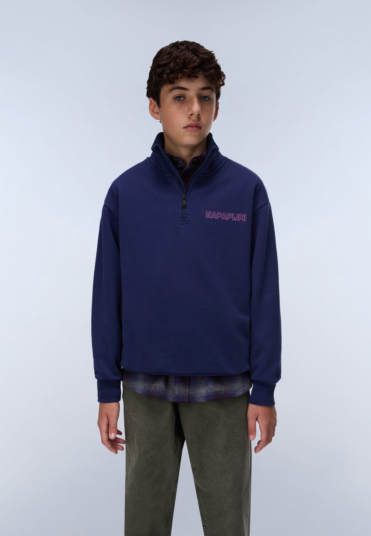 Felpa con Mezza Zip Tipi  - 3