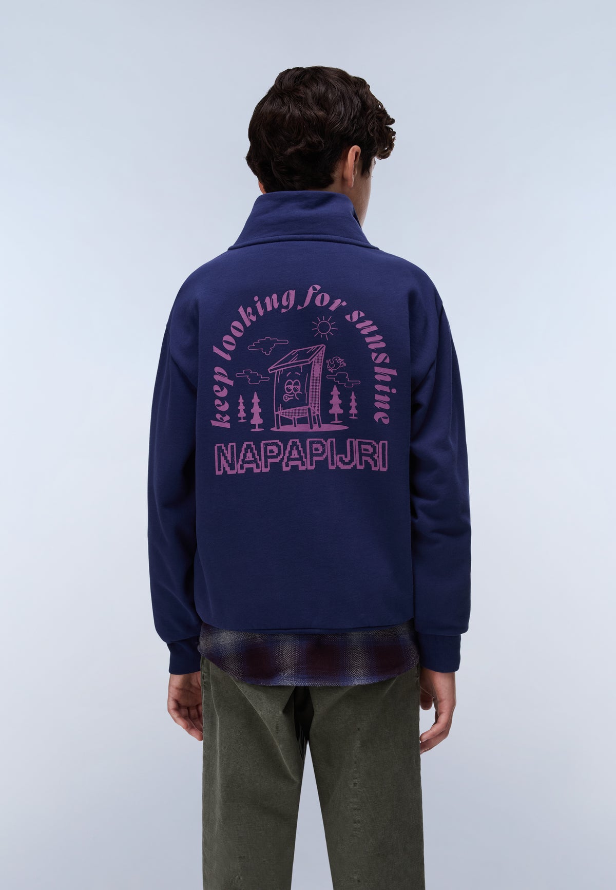 Felpa con Mezza Zip Tipi  - 4