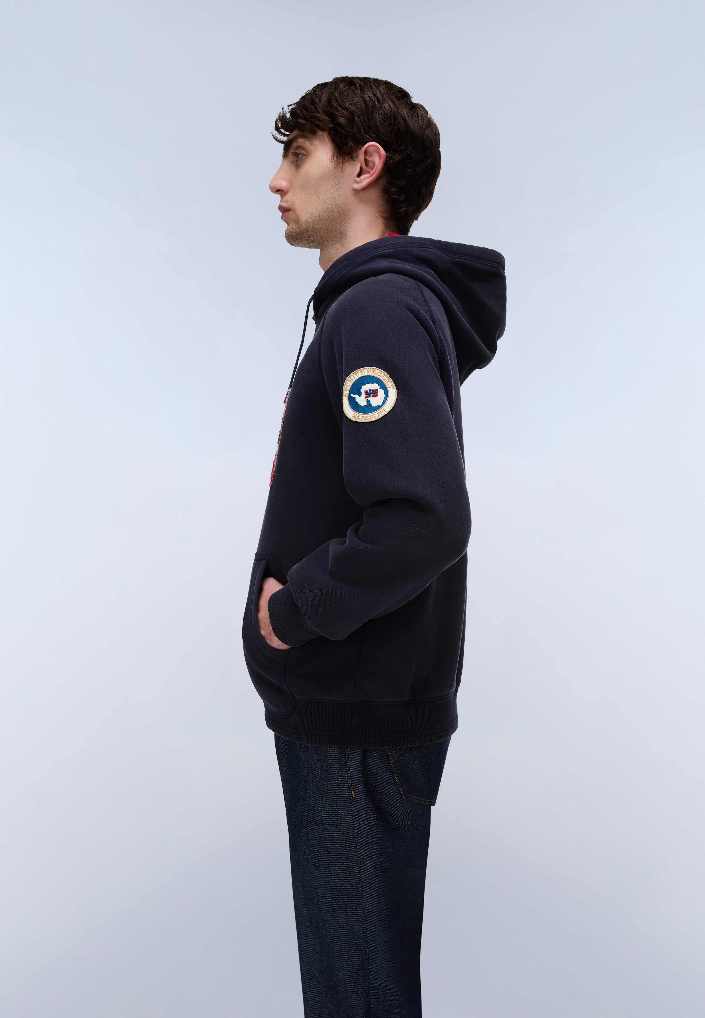 Napapijri Archive Sweat Hoodie Men Dark Blue