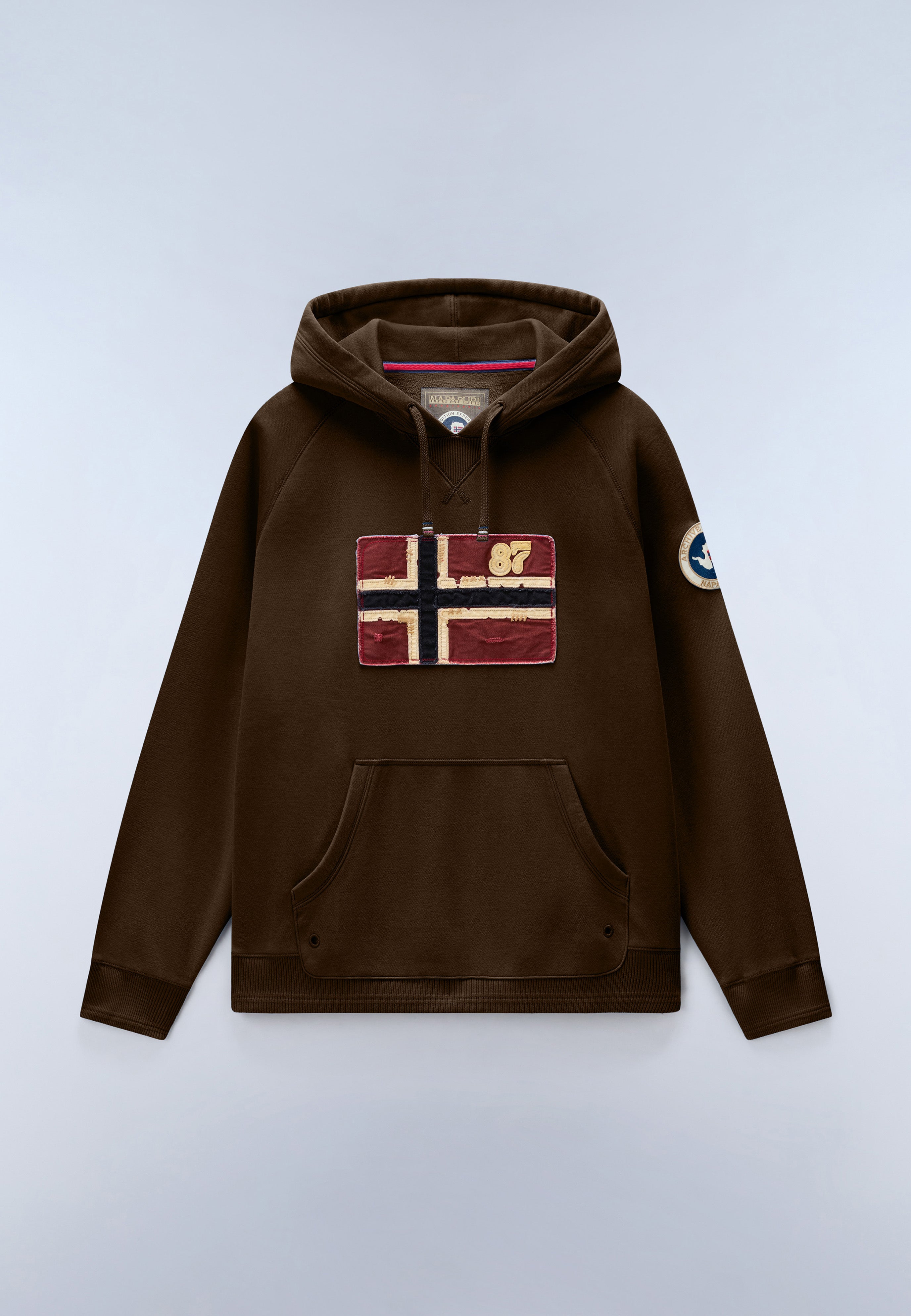 Napapijri Archive Sweat Hoodie Men Dark Brown