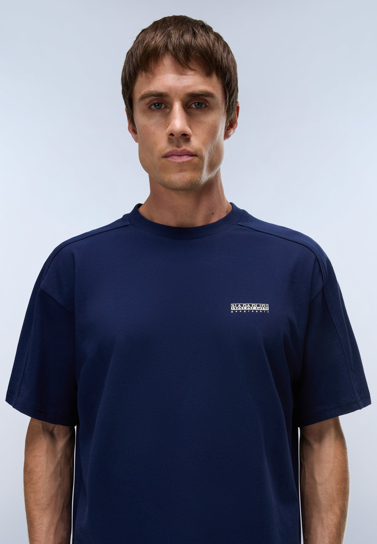 Napapijri Kurzarm-T-Shirt Teza Blau Academy Herren - 2