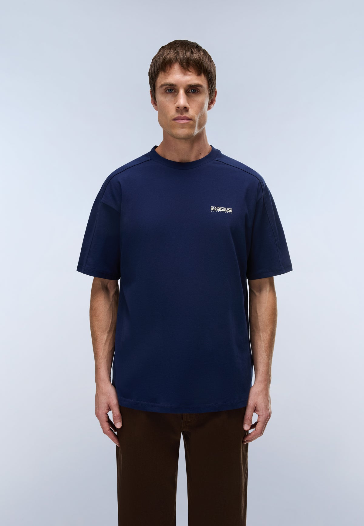Napapijri Kurzarm-T-Shirt Teza Blau Academy Herren - 4